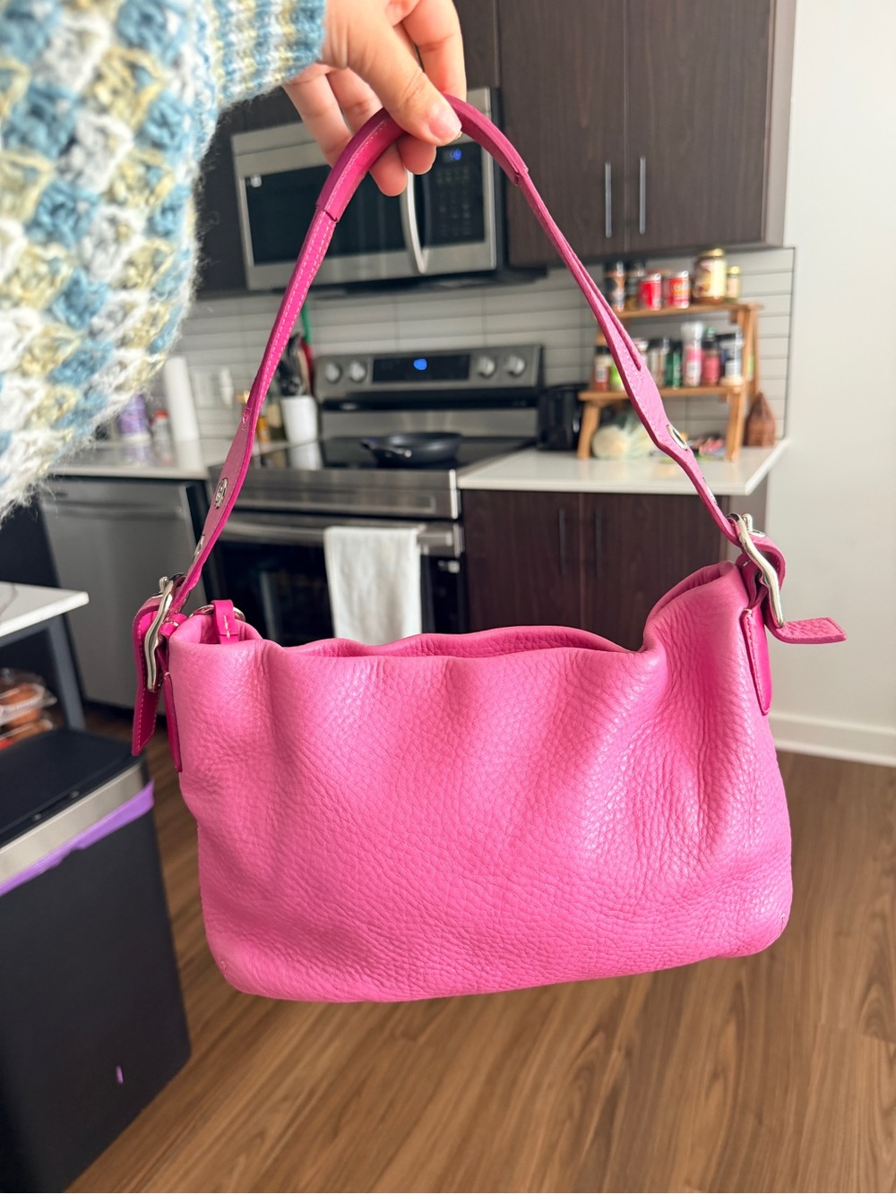 Coach Pink Leather Shoulder Bag - Stylish Everyday Carry